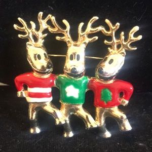 EUC Vintage USA Stamped Broach Awesome Piece of Jewelry History Dancing Fun